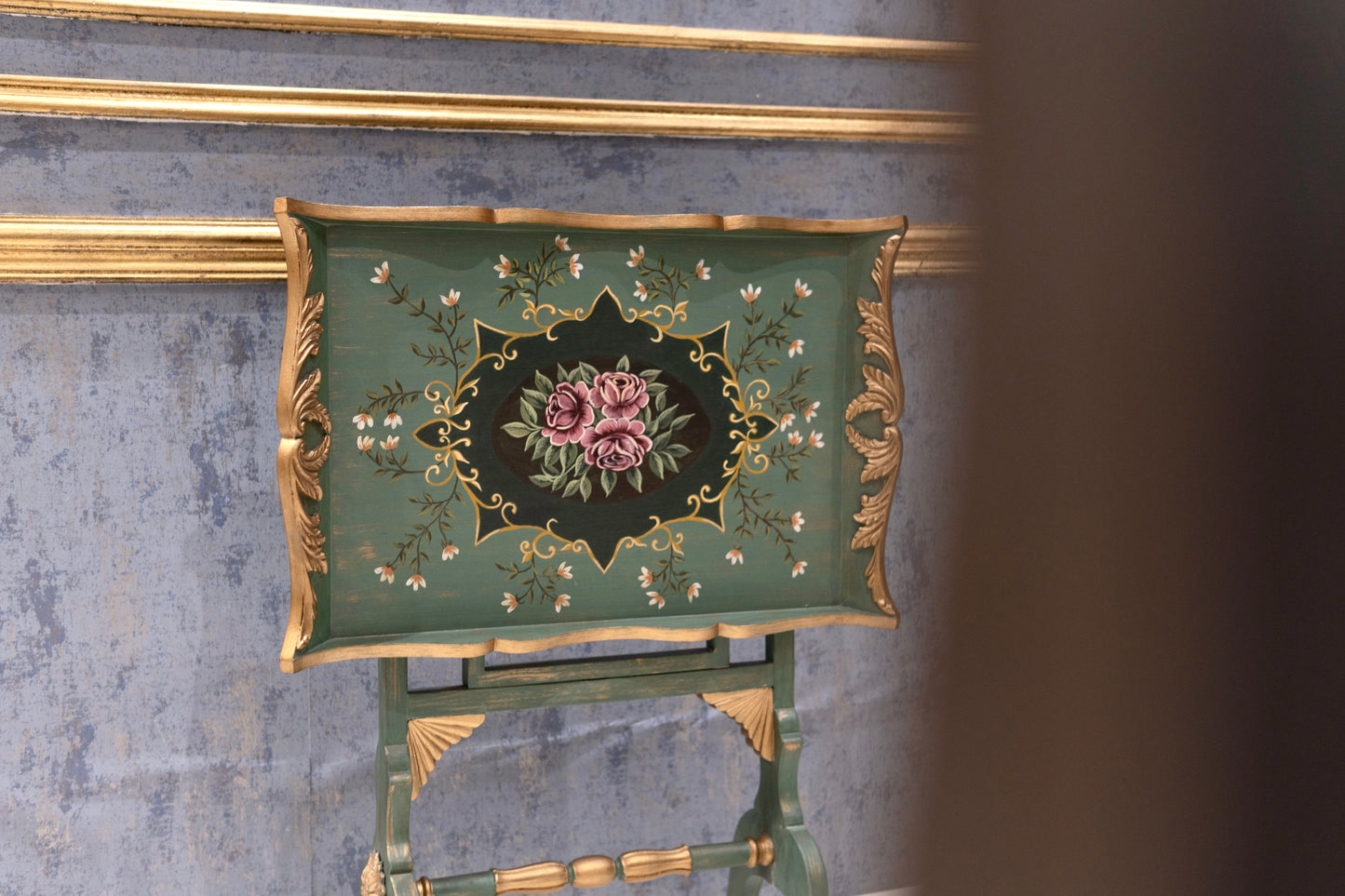 Floral Elegance Folding Table