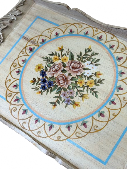 Vintage Floral Serving Table
