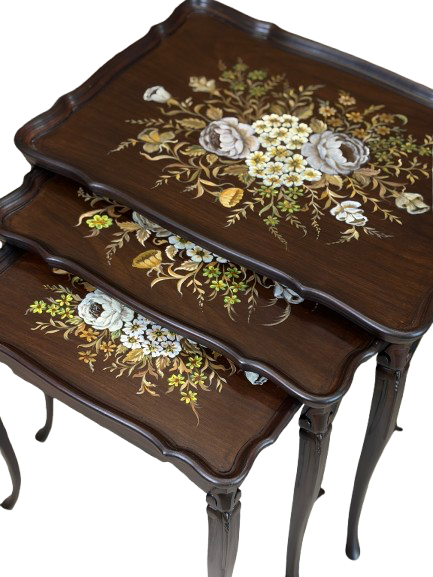 Vintage Floral Nesting Tables