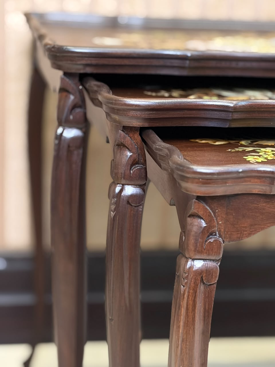 Vintage Floral Nesting Tables
