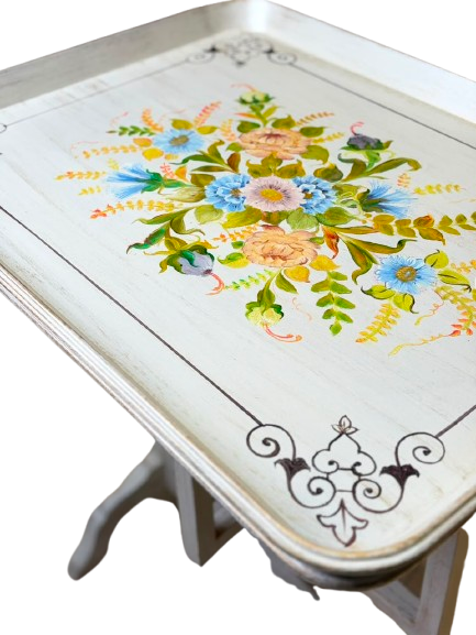 Luxury Floral Folding Tray Table