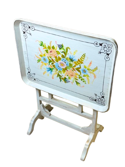 Luxury Floral Folding Tray Table